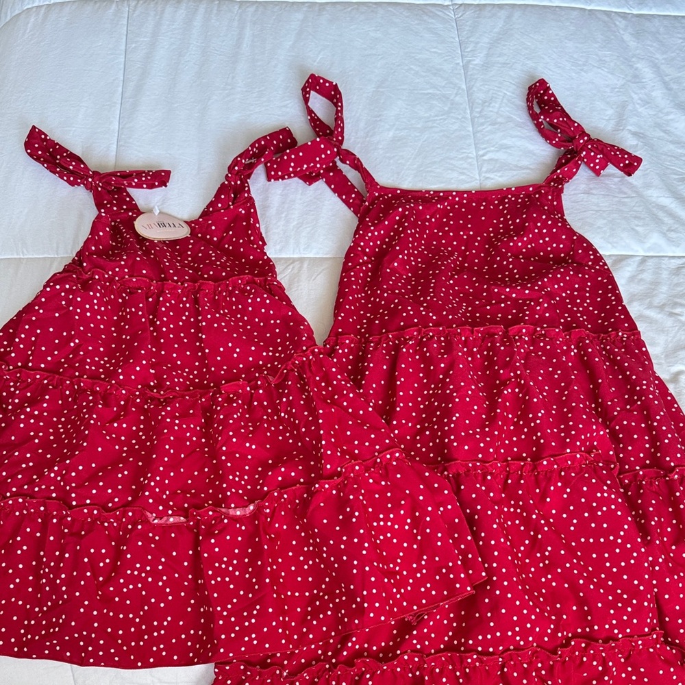 Little Mia Bella Red Polka Dot Dress
